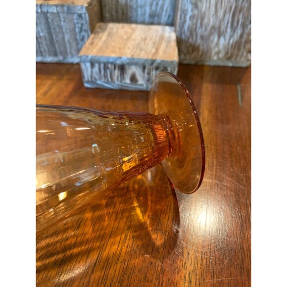 Vintage Amber Footed Liquor Glasses. - Picture 7 of 14